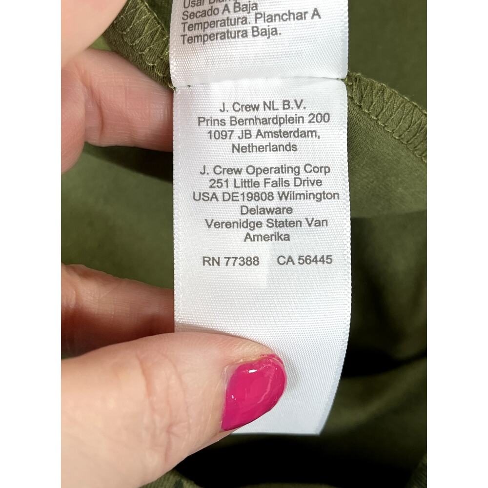 J. Crew olive green animal print full length leggings, size L - Picture 5 of 8